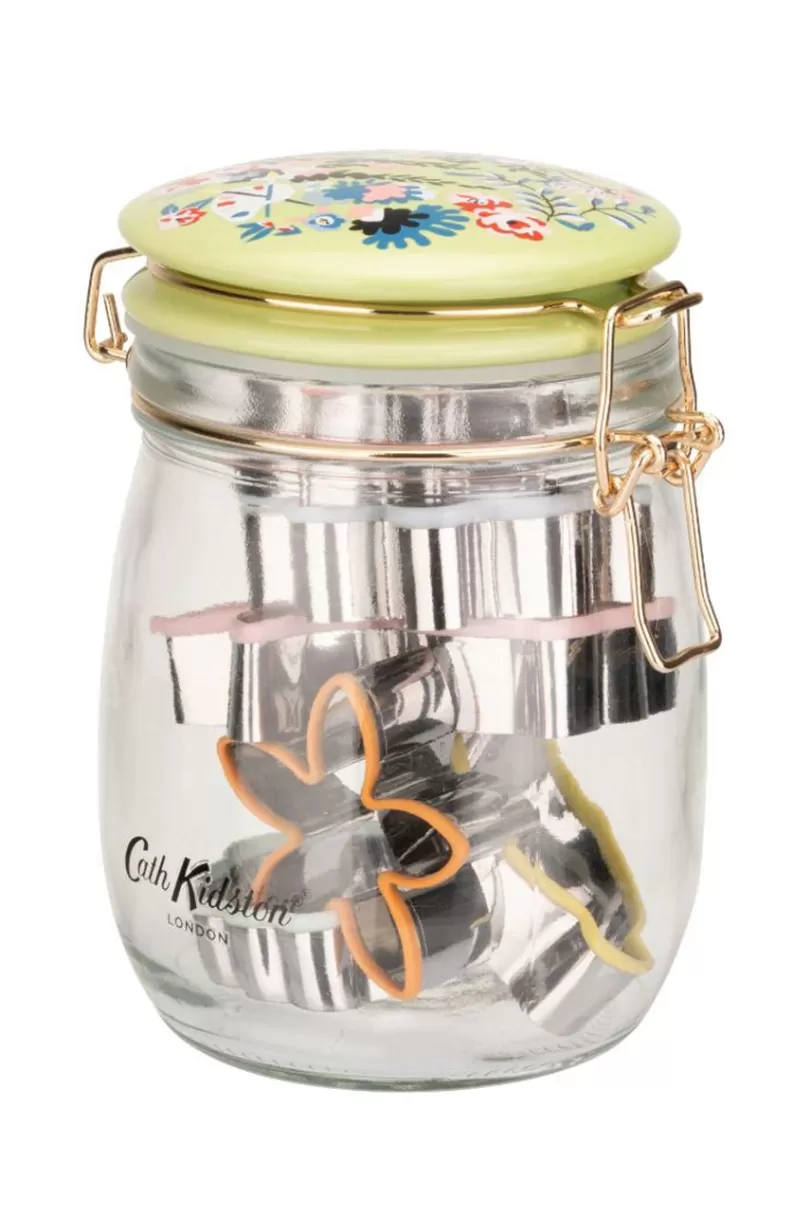 Flash Sale 30 Years Ditsy Glass Jar With 6pc Cookie Cutters Cooking & Dining | Baking Tools