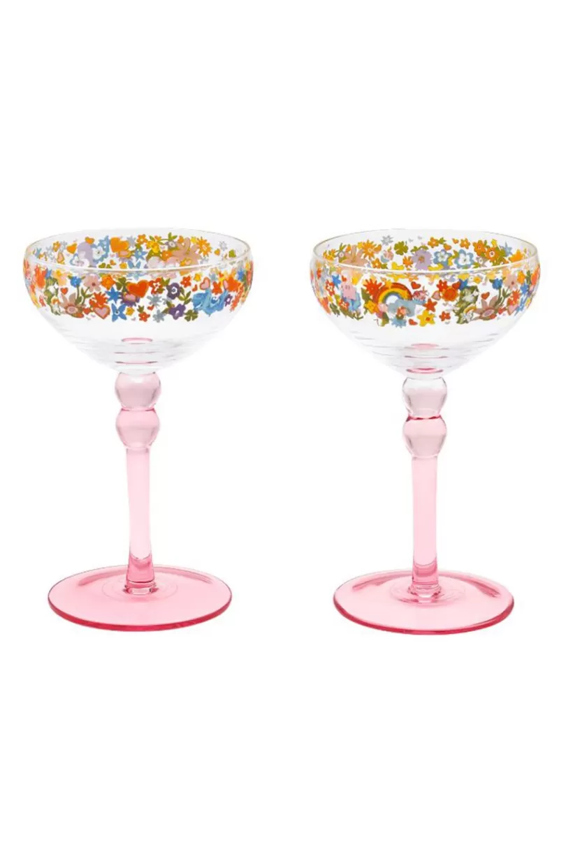 Best Sale Care Bears Iconic Set Of 2 Coupe Glasses Cooking & Dining