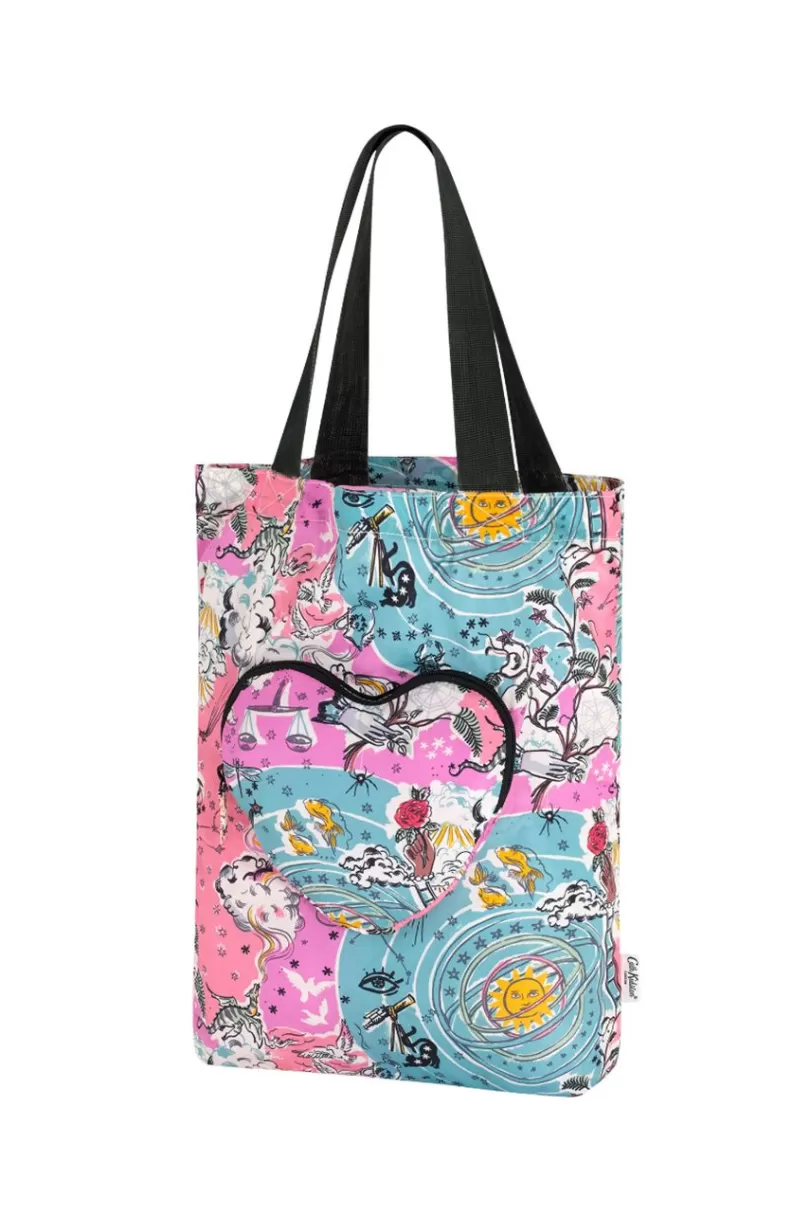 Hot Celestial Foldaway Heart Tote Shopper & Bookbags | Foldaway Bags