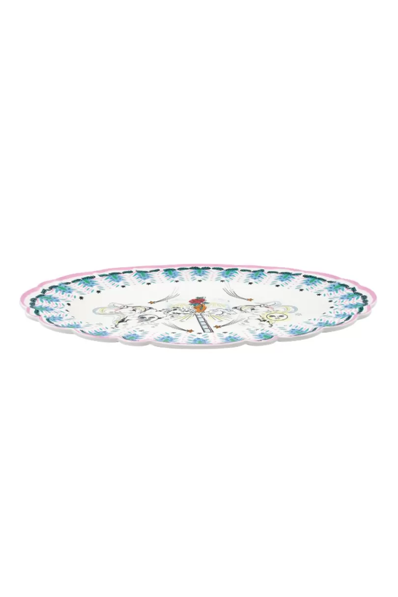 New Celestial Oval Scallop Serving Platter Cooking & Dining