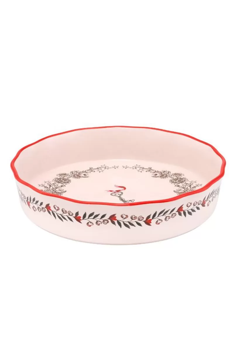 Sale Christmas Ribbon Wreath Pie Dish Cooking & Dining