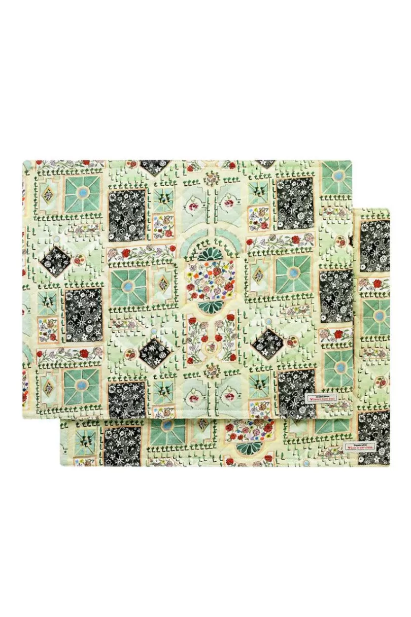 New Down The Garden Path Set Of 2 Quilted Placemat Cooking & Dining