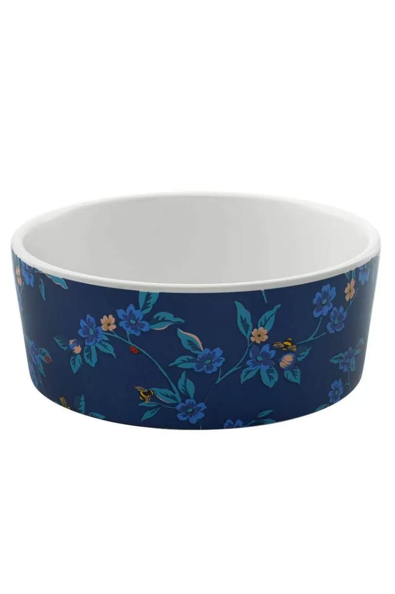 Shop Flora Fauna Greenwich Flowers Ceramic Pet Bowl - L Pets