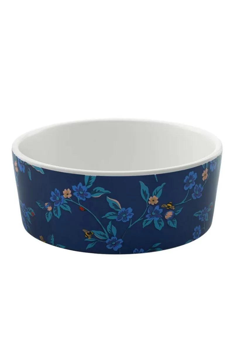 Fashion Flora Fauna Greenwich Flowers Ceramic Pet Bowl - S Pets