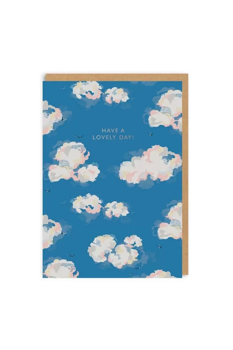 Shop Have A Lovely Day Clouds Greeting Card (A6) Stationery