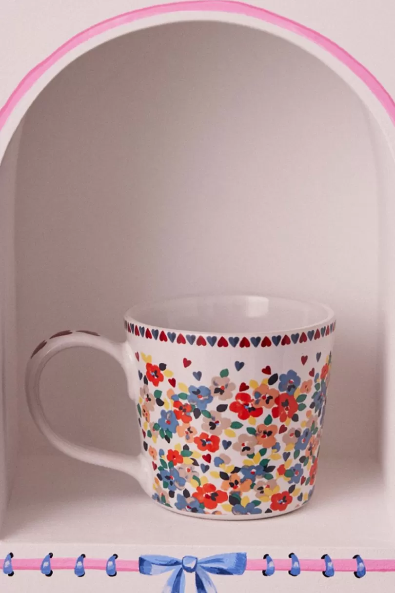 Hot PAINTED PANSIES DOLLY MUG Mugs