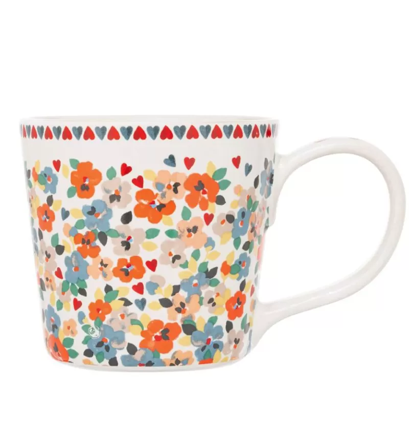 Hot PAINTED PANSIES DOLLY MUG Mugs