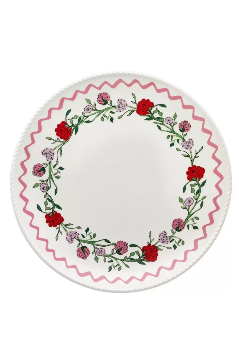 Cheap Rose Garland Dinner Plate Cooking & Dining