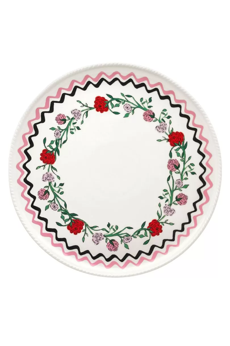 Cheap Rose Garland Round Platter Cooking & Dining