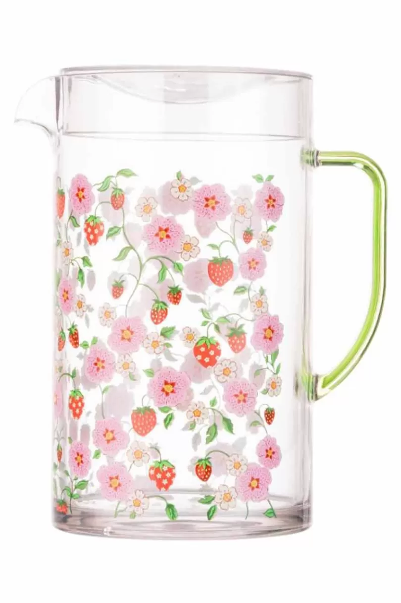 Outlet STRAWBERRY ACRYLIC PICNIC PITCHER JUG Cooking & Dining | Picnic Essentials