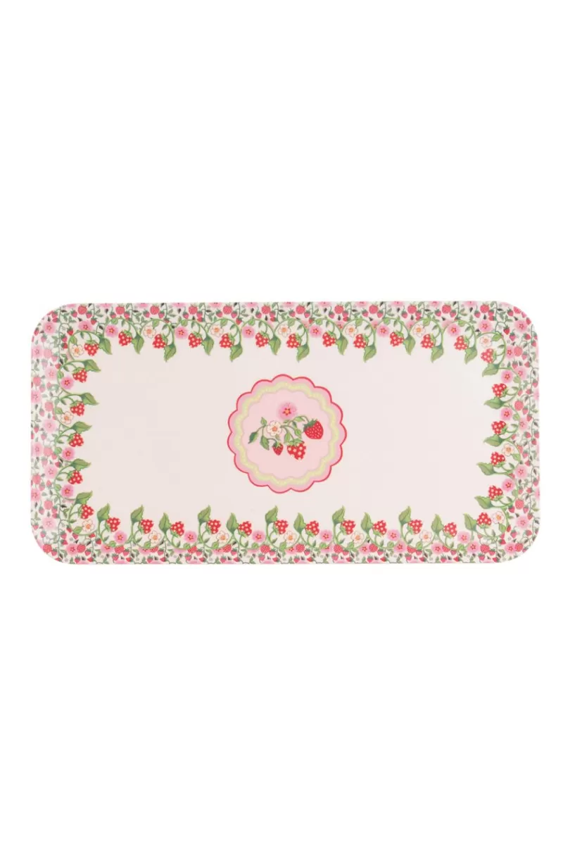 Best Sale STRAWBERRY MELAMINE PICNIC OVAL PLATTER Cooking & Dining | Picnic Essentials