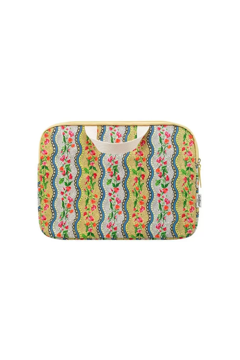 Hot Sweet Pea Stripe 15" Laptop Sleeve With Handle Laptop Sleeve